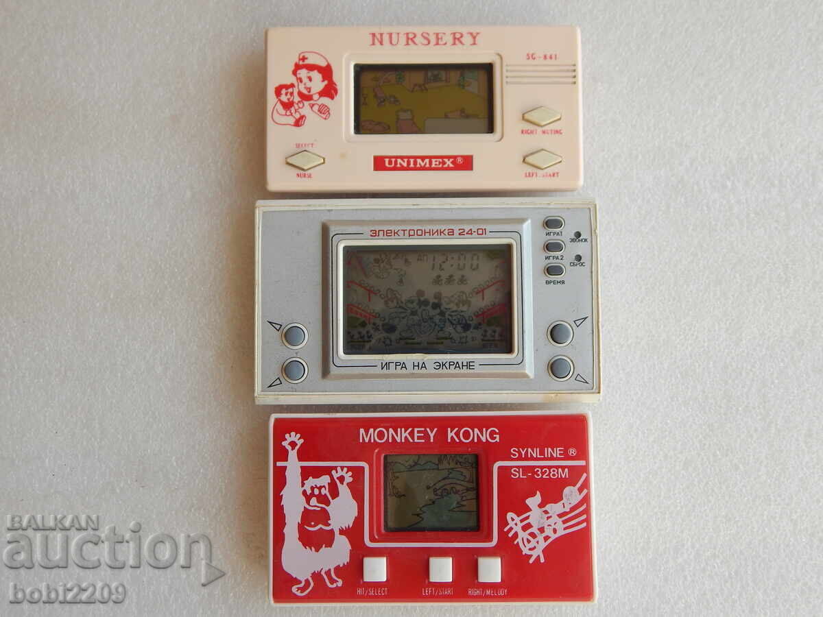 Λοτ 3 παλιά Ηλεκτρονικά παιχνίδια Ηλεκτρονικά Monkey Kong Nursery Λοτ 3 παλιά Ηλεκτρονικά παιχνίδια Ηλεκτρονικά Monkey Kong Nursery