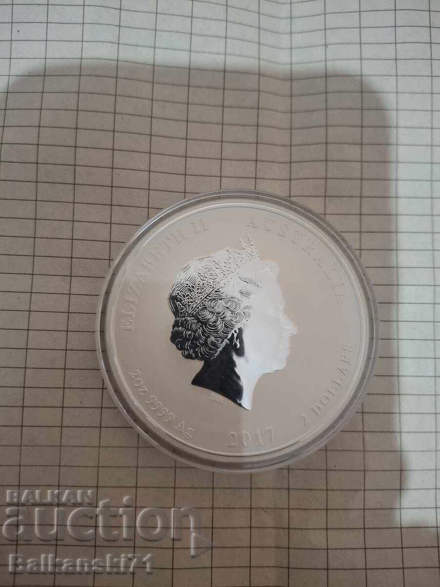 Livrarea Nou!!! 2 oz argint 2017 Cocoș