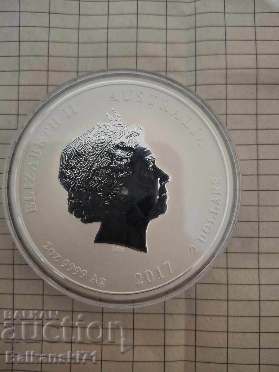 Nou!!! 2 oz argint 2017 Cocoș - 5