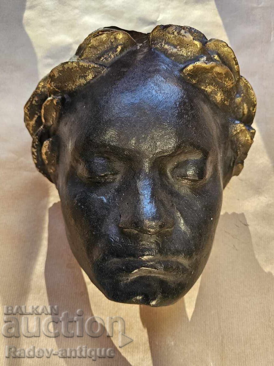 ВЕЖДИ РАШИДОВ - бронзова маска Бетовен, скулптура, пластика ВЕЖДИ РАШИДОВ - бронзова маска Бетовен, скулптура, пластика