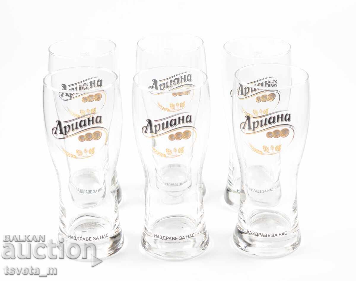 6 buc. pahare de bere ARIANA - nefolosite cu preț € 6.14 | 12.01 BGN