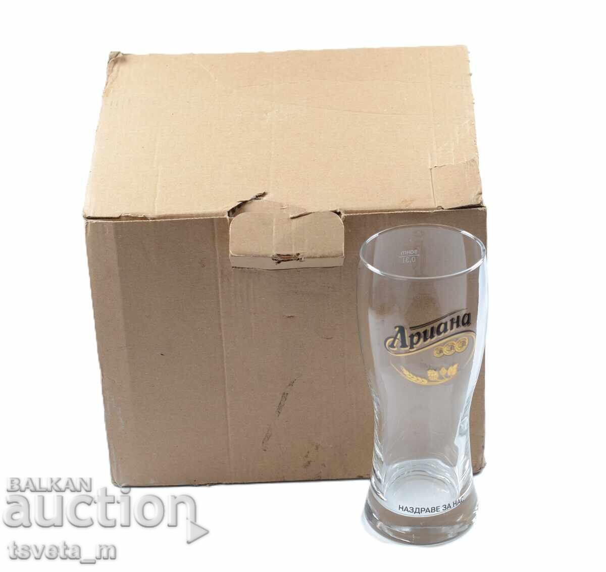 Licitație 6 buc. pahare de bere ARIANA - nefolosite