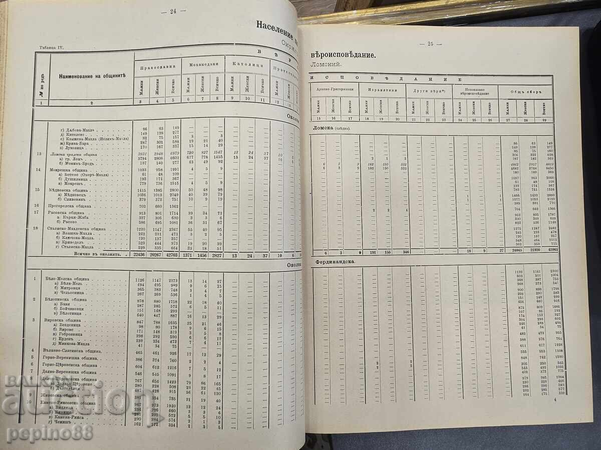 Delivery of Results of the Population Census 1893