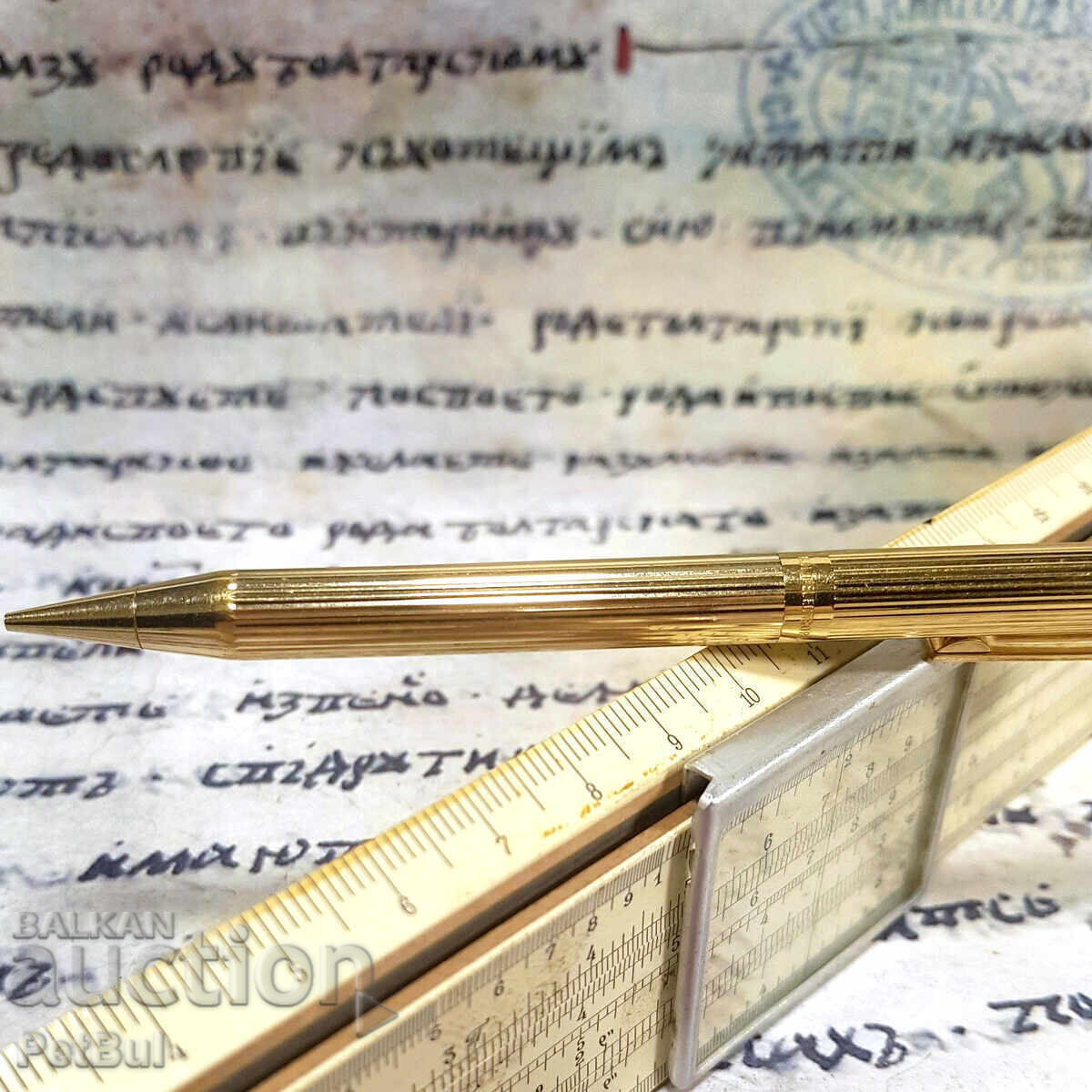Livrarea Creion mecanic vechi placat cu aur Sheaffer, anii 1950 Livrarea Creion mecanic vechi placat cu aur Sheaffer, anii 1950