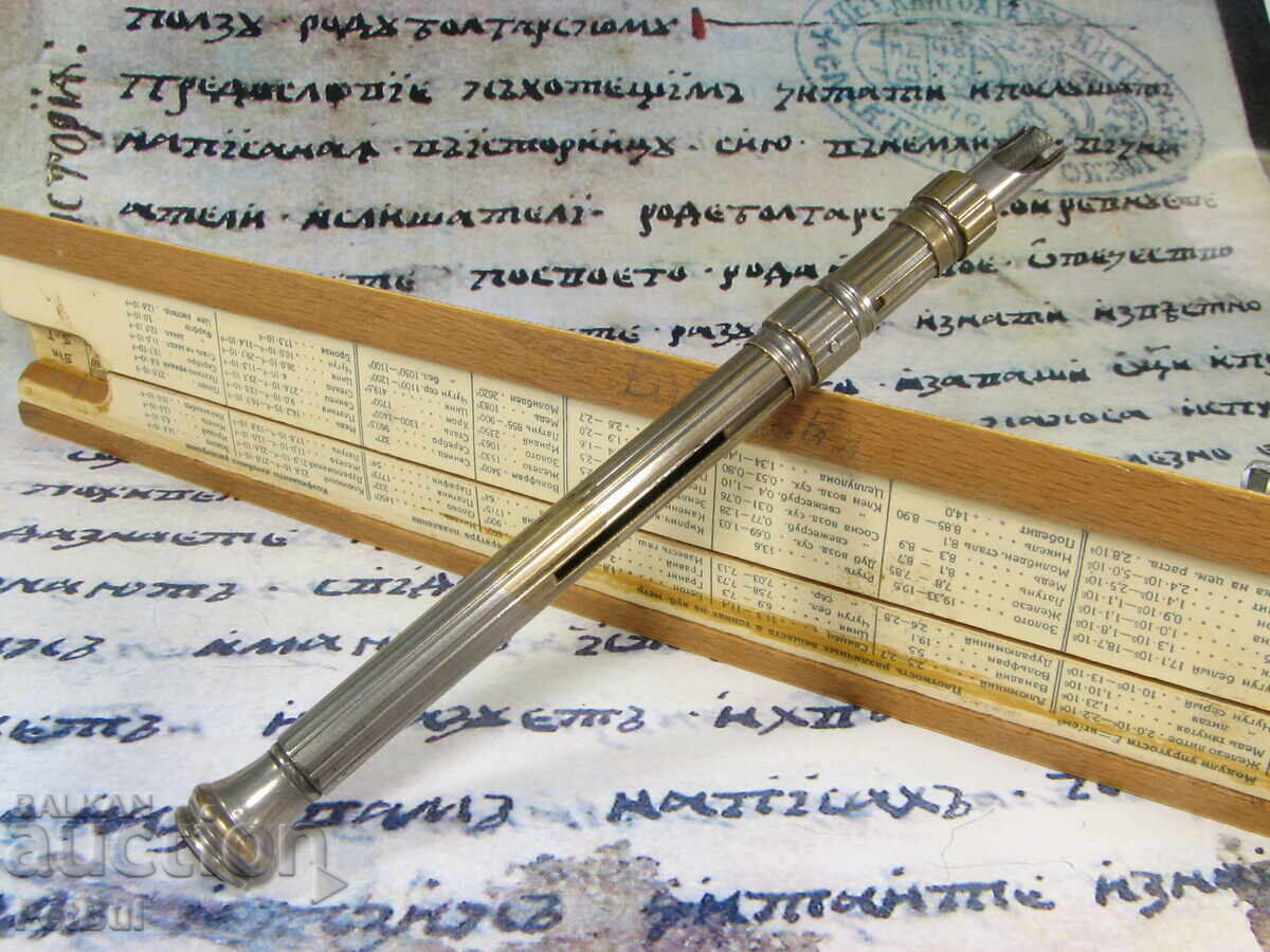 Licitație Vechi Suport de Creion MOLLIV Piatră Somon Slide Pen Nib Holder