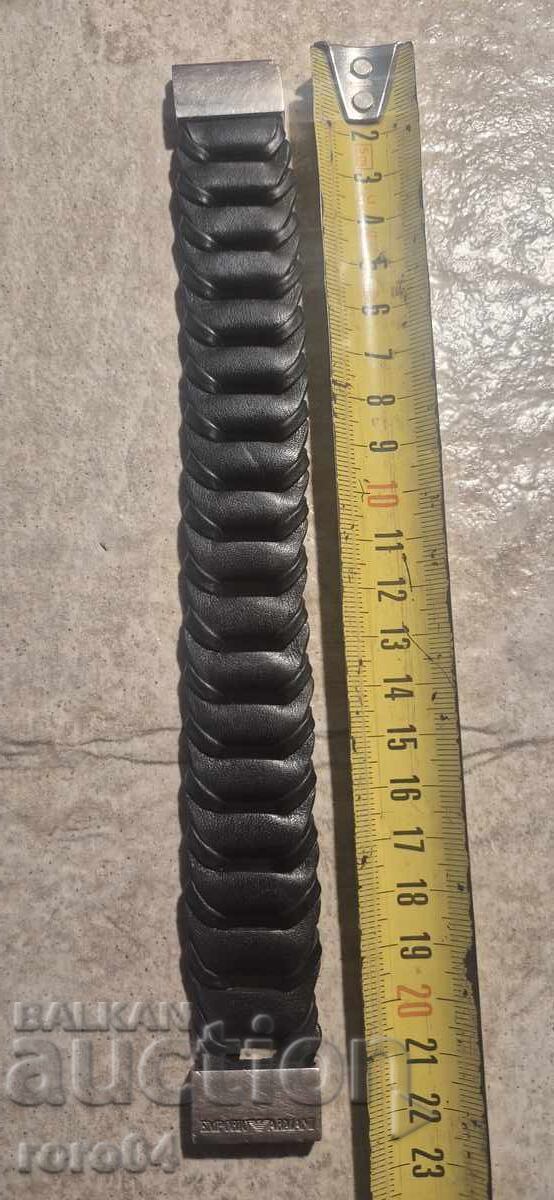 Доставка на EMPORIO ARMANI - СРЕБЪРНА ГРИВНА - КОЖА