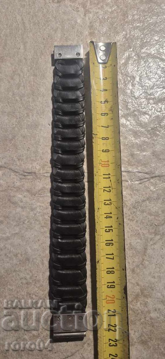 EMPORIO ARMANI - BRĂȚARĂ ARGINTIE - PIELE - 5