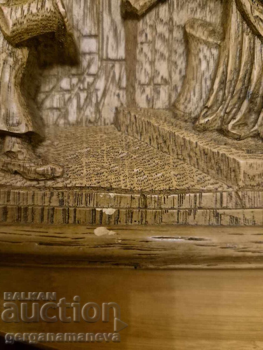 Tablou, sculptură în lemn - 5