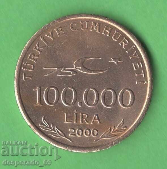 (¯`'•.¸ 100 000 lire 2000 TURCIA ¸.•'´¯)