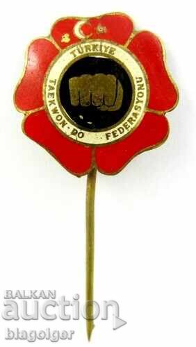 Federația Turcă de Taekwondo - Insignă veche rară