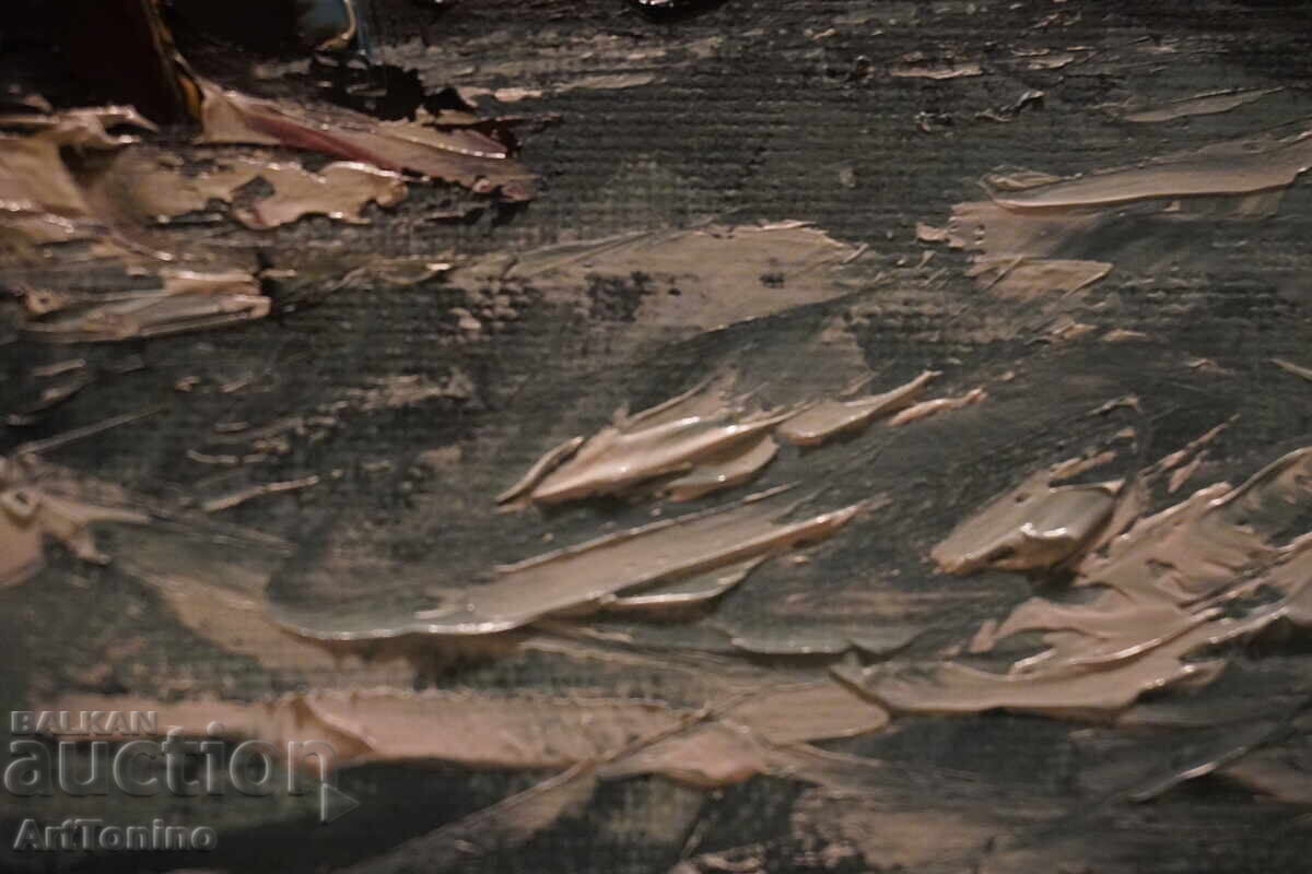 Доставка на Маслена картина- Морски пейзаж -Кораб в морето - А.Йорданов