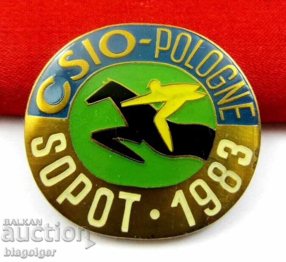 Конен спорт-Състезания в Сопот Полша 1983 Значка с цена € 3.57 | 6.98 лв.