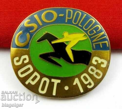 Конен спорт-Състезания в Сопот Полша 1983 Значка