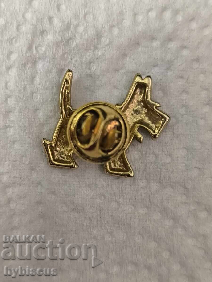 Auction Imported dog pin badge Auction Imported dog pin badge