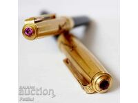 Gold-plated Pen and Pencil Moscow Kremlin with Rubies USSR 1970s