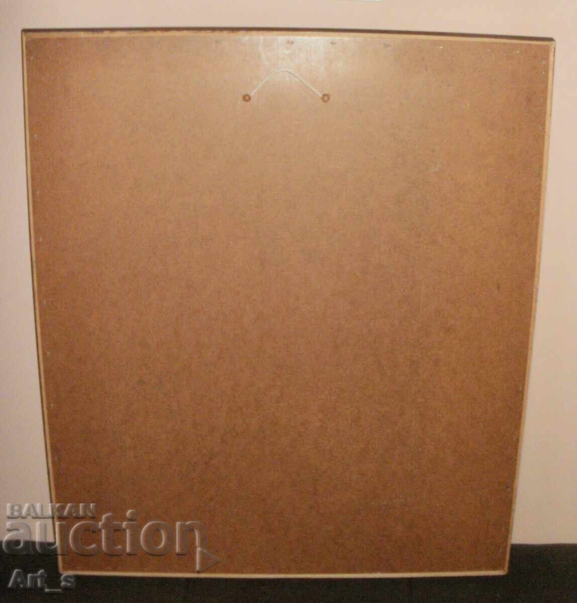 „Изглед към Брюж/ Мостът" в рамка, Белгия, Подпис, 1948г. - 7 „Изглед към Брюж/ Мостът" в рамка, Белгия, Подпис, 1948г. - 7