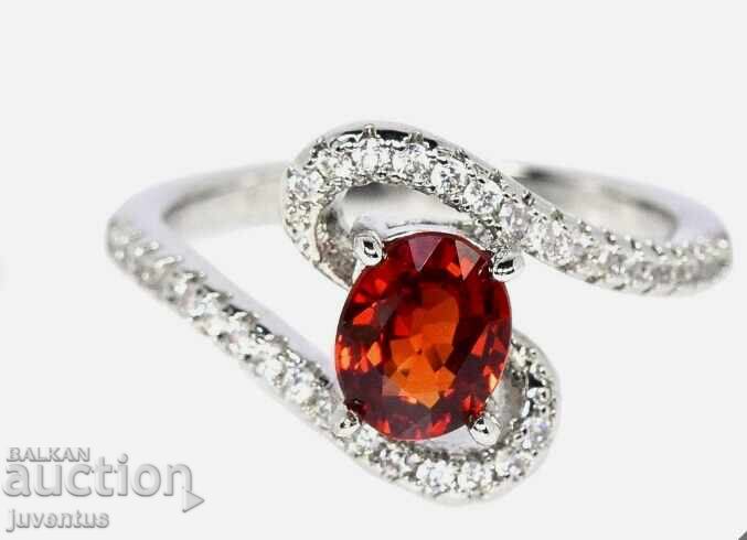 Ασημένιο δαχτυλίδι με σπεσσαρτίνη (πορτοκαλί γρανάτης) Ασημένιο δαχτυλίδι με σπεσσαρτίνη (πορτοκαλί γρανάτης)