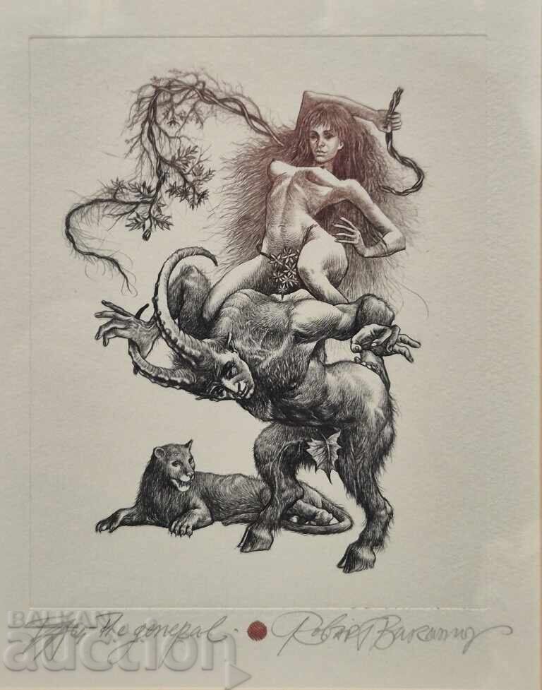 Robert Baramov 1966-2021 "The General" around 2010 lithograph with price € 209.63 | 410.00 BGN