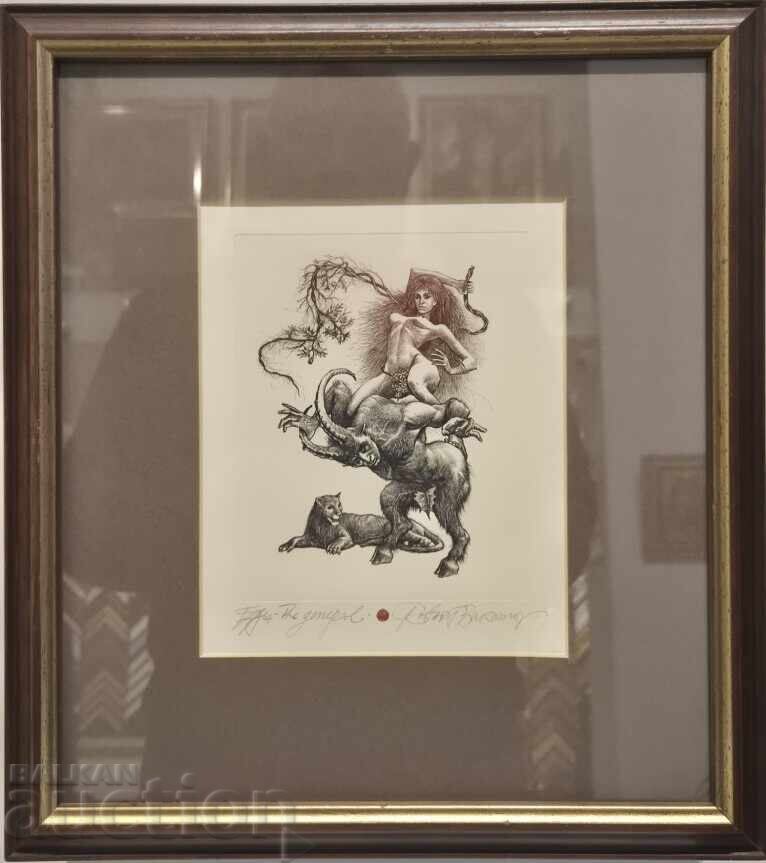 Robert Baramov 1966-2021 "The General" around 2010 lithograph