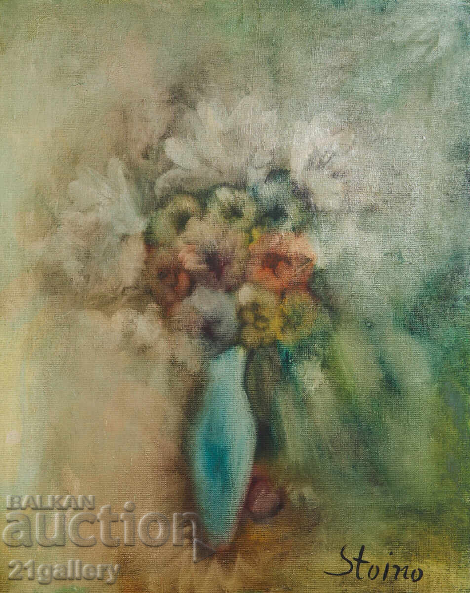 Stoyno Dobrev (1942 - 2018) Natură statică cu flori Stoyno Dobrev (1942 - 2018) Natură statică cu flori