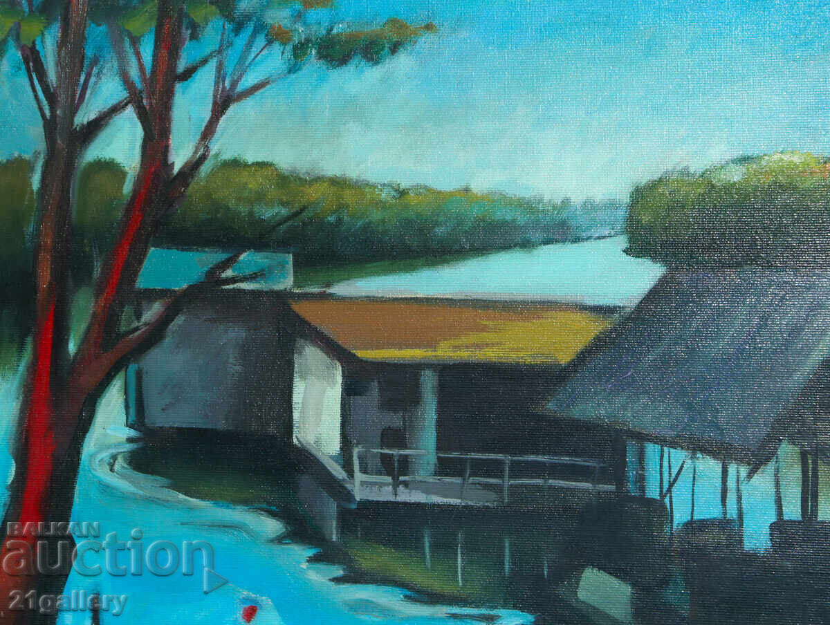 Livrarea Peisaj Velizar Dimov, ulei pe pânză, semnat