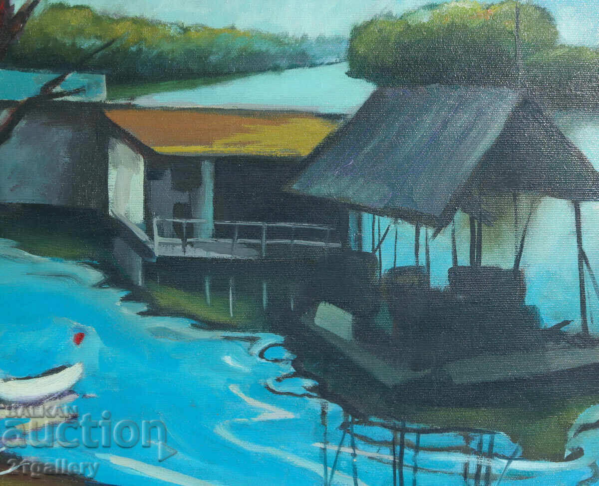 Peisaj Velizar Dimov, ulei pe pânză, semnat - 6