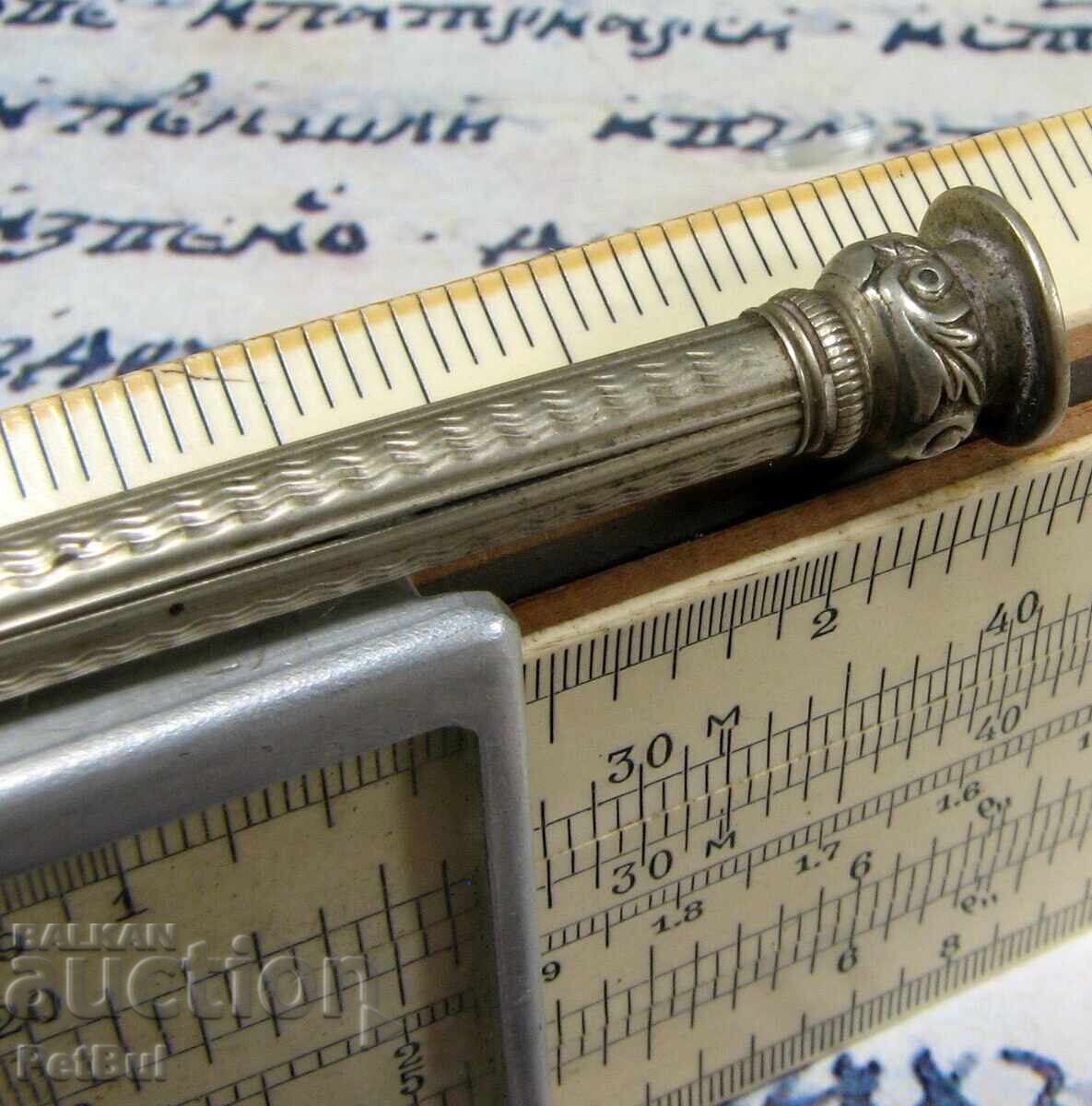 Παλιό Μικρό ΑΝΤΙΚΕ Συρόμενο Γυναικείο ΜΟΛΥΒΙ για Πορτοφόλι - 6