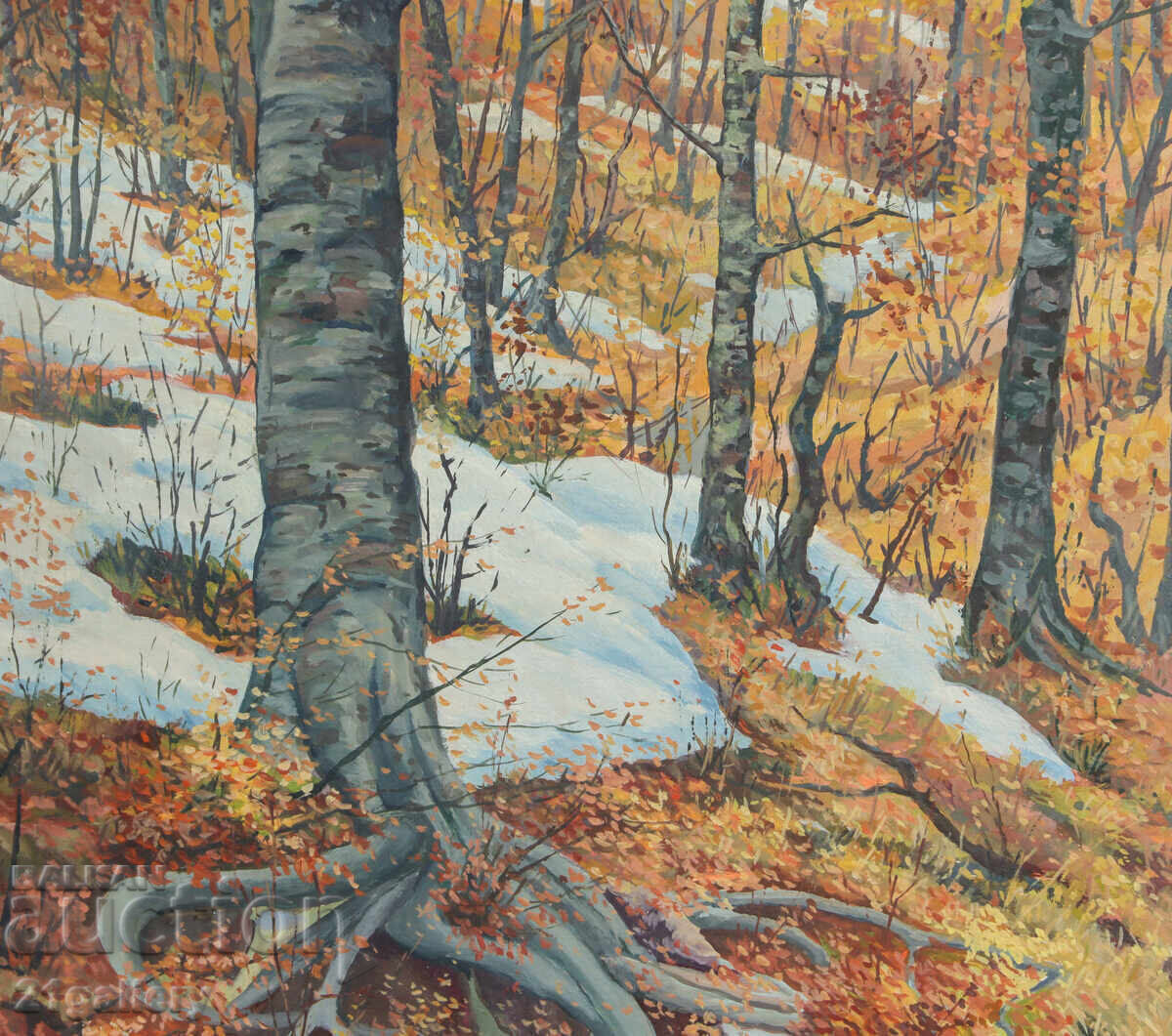 G. Gatev Oil Painting Forest Landscape - 5 G. Gatev Oil Painting Forest Landscape - 5