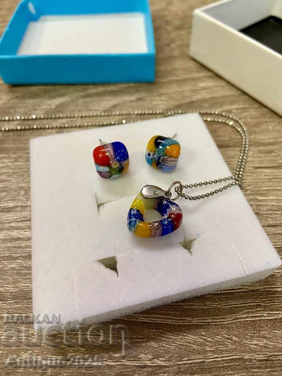 Bright Murano glass set