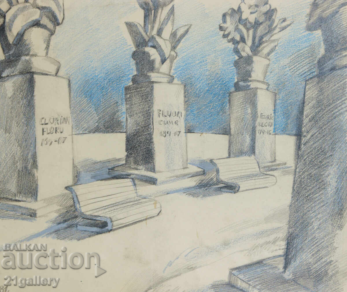 Lyudmil Dimitrov compoziție abstractă caricatură - 5