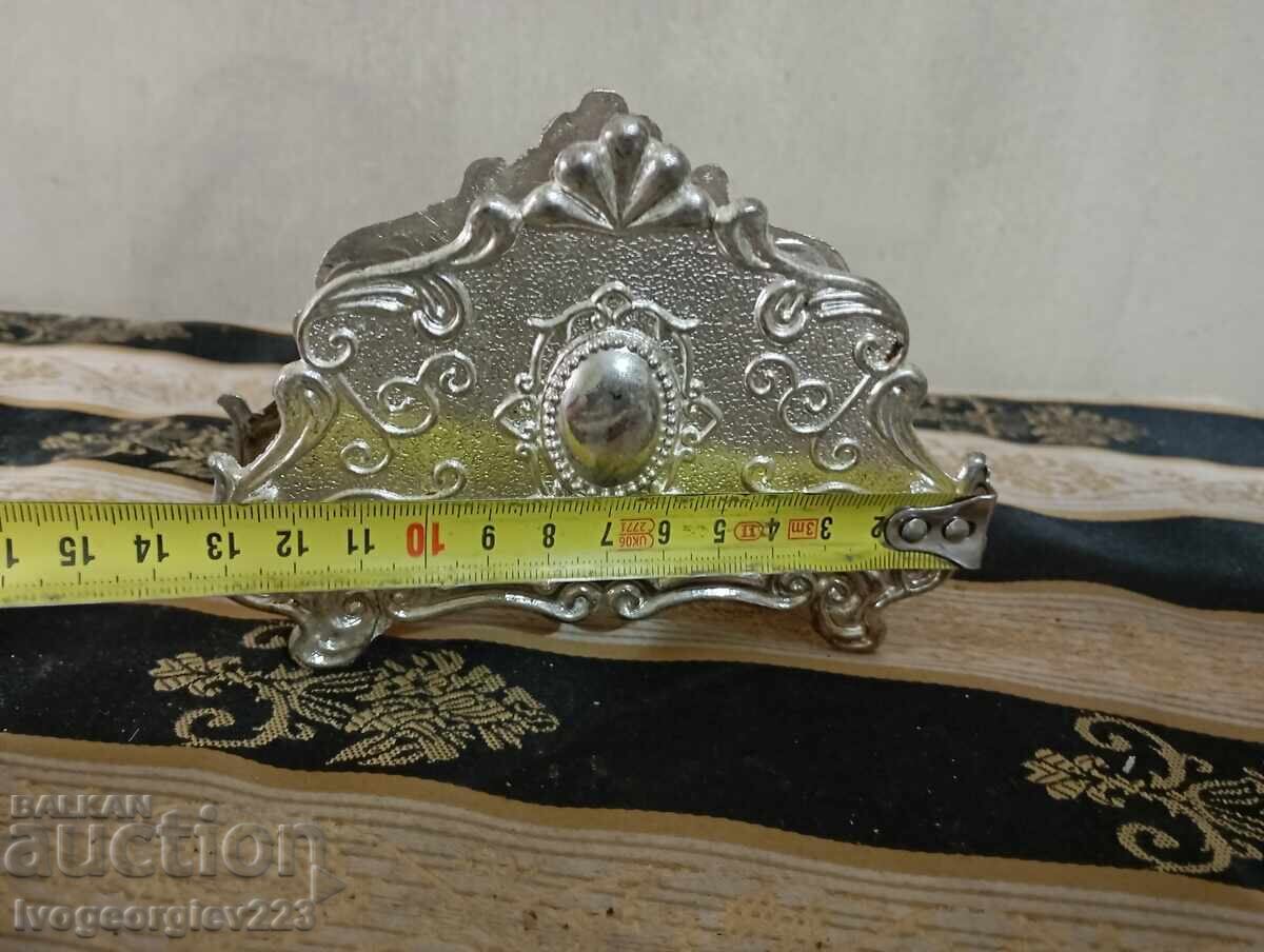 Silver-plated vintage napkin holder - 5
