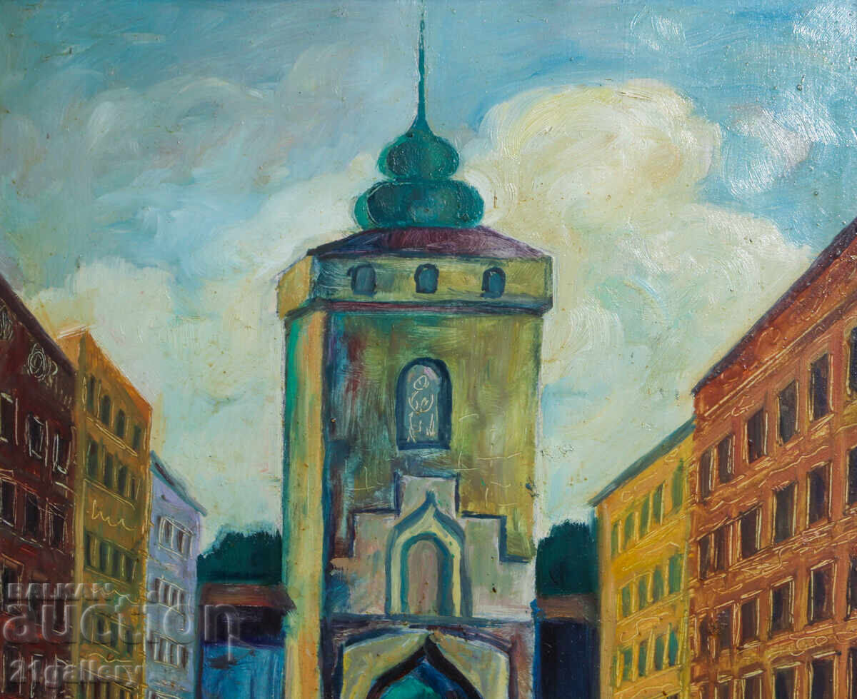 Delivery of Dimitar Mitev Oil Paintings Cityscape