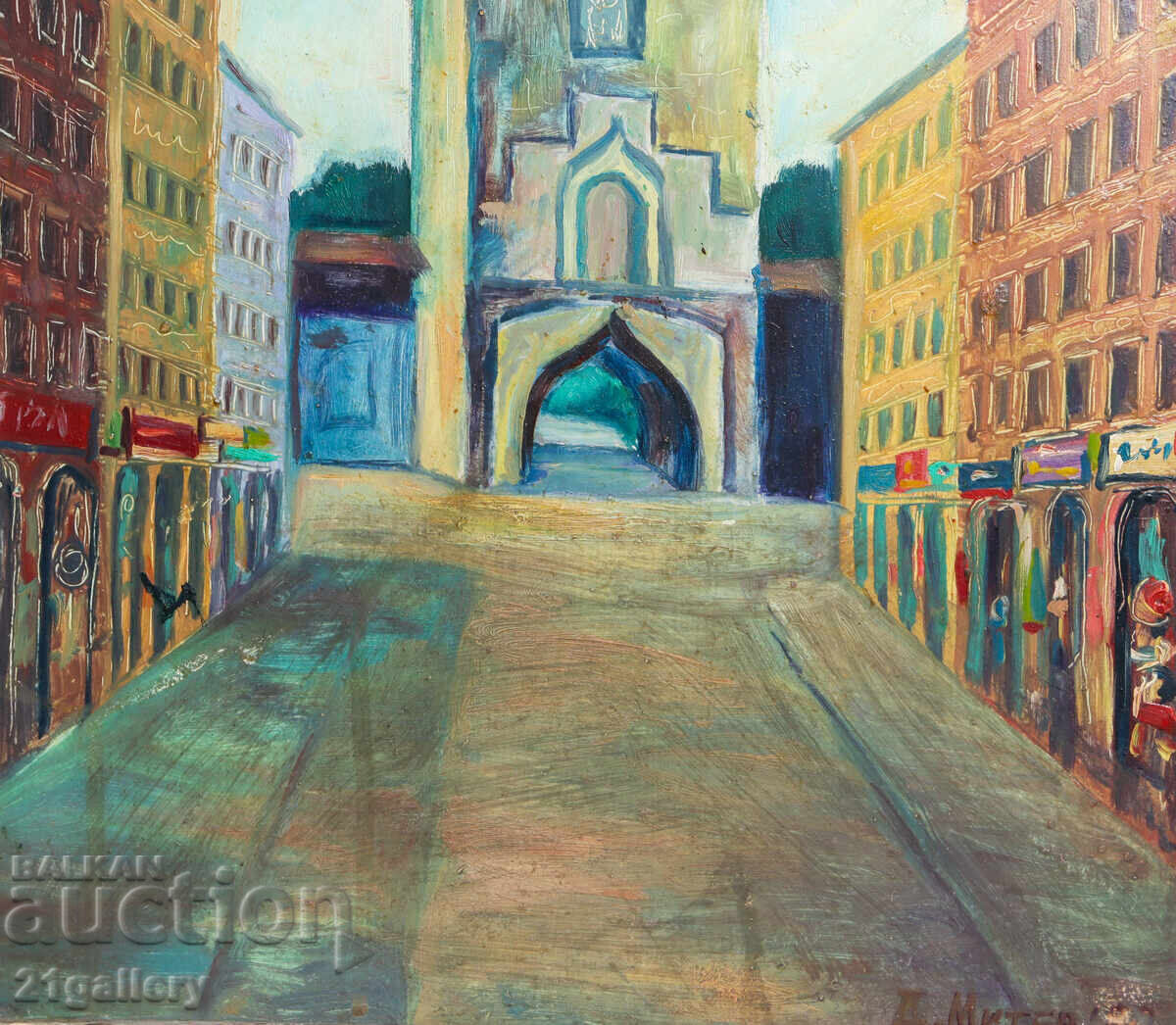 Dimitar Mitev Oil Paintings Cityscape - 6