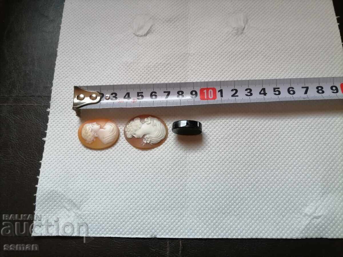 Δημοπρασία κάμεα καμέες από ραπάν και οψιδιανό