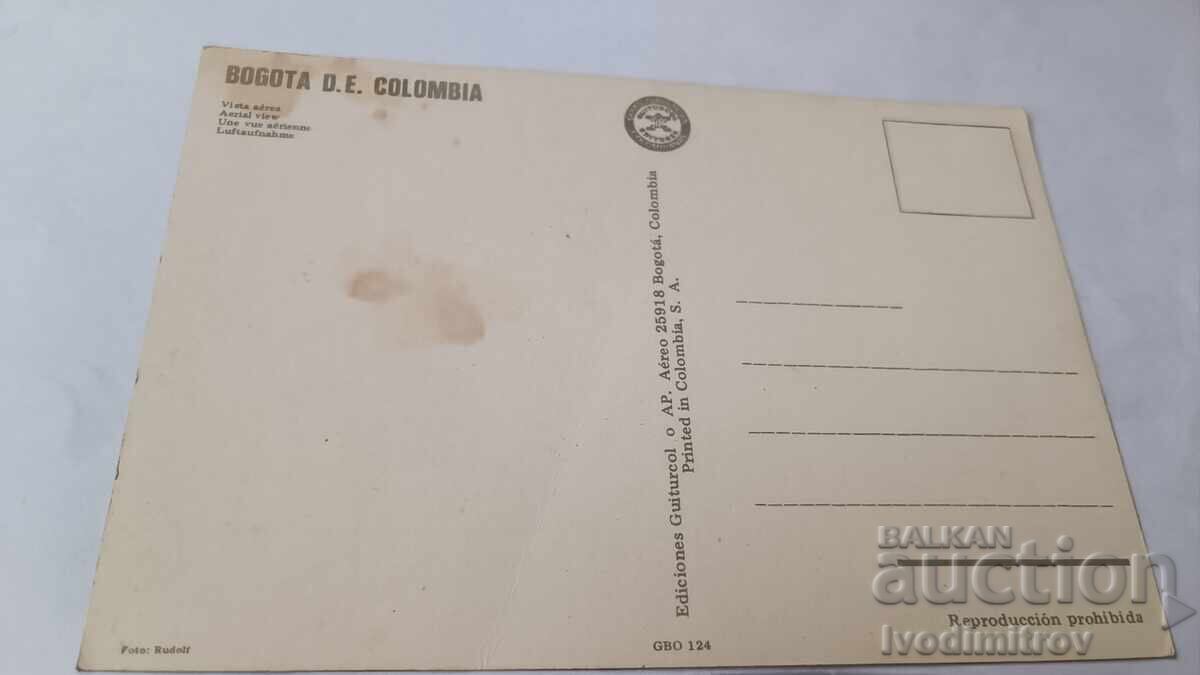 Postcard Bogota Aerial View with price € 0.43 | 0.84 BGN Postcard Bogota Aerial View with price € 0.43 | 0.84 BGN