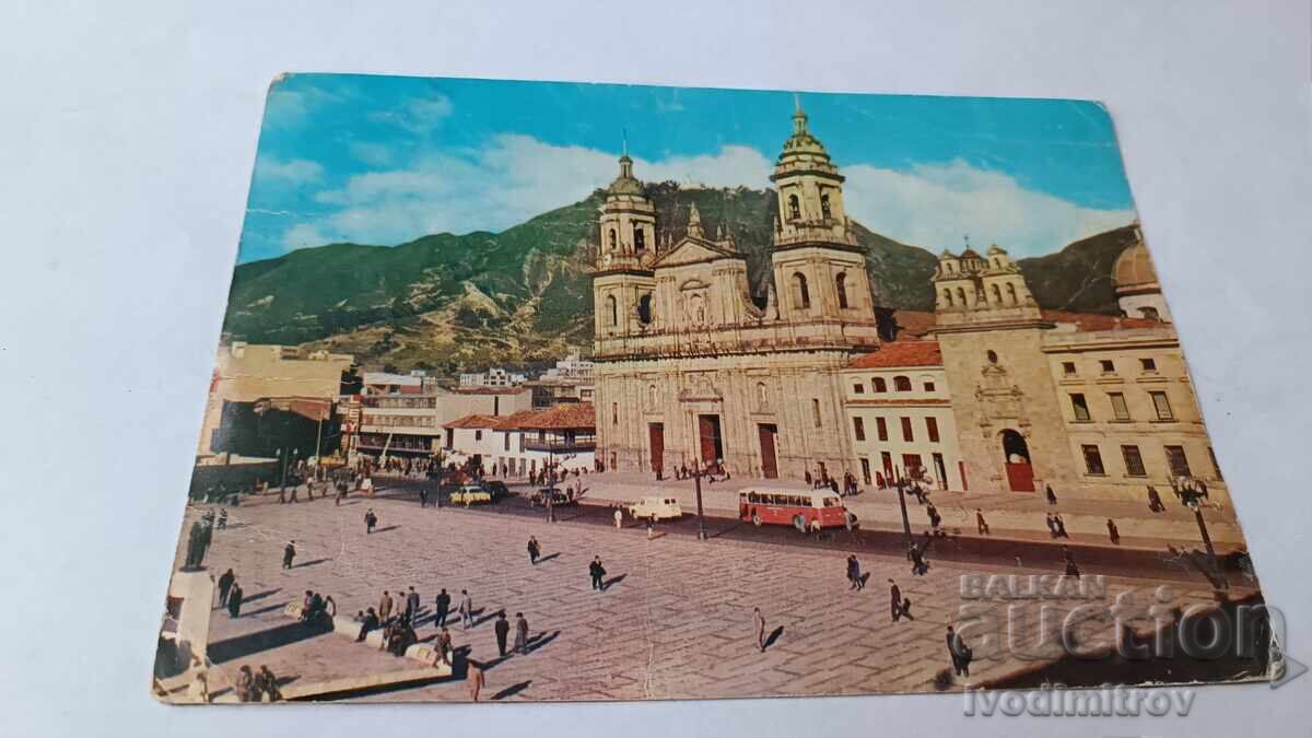 P K Catedrala Primada de Bogota și Piața Bolivar 1973