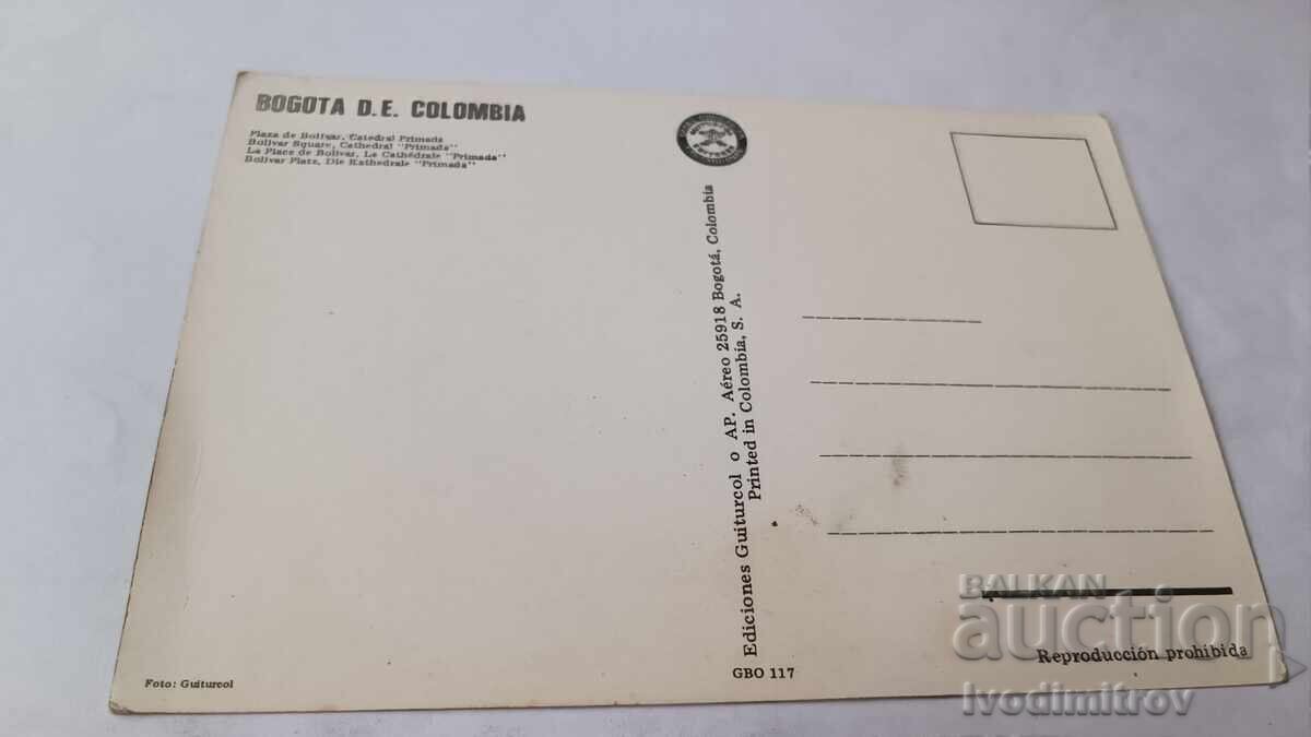 Cartolină Poștală Bogota Plaza de Bolivar Catedral Primada cu preț € 0.43 | 0.84 BGN