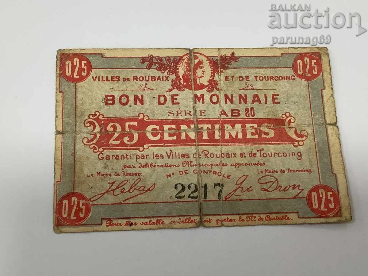 Franța 0,25 franci 1917