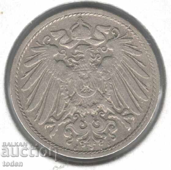 Germania - 10 Pfennig - 1904 J - KM# 12 - Wilhelm II - scut mic cu preț € 2.05 | 4.01 BGN