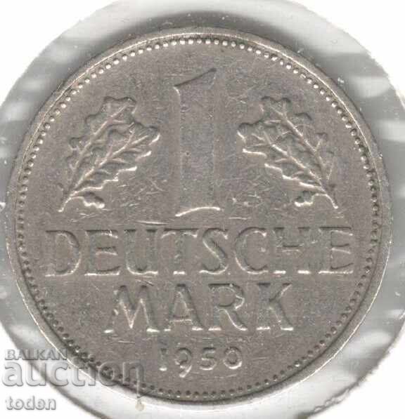Germania - 1 Marcă Germană - 1950 D - KM# 110