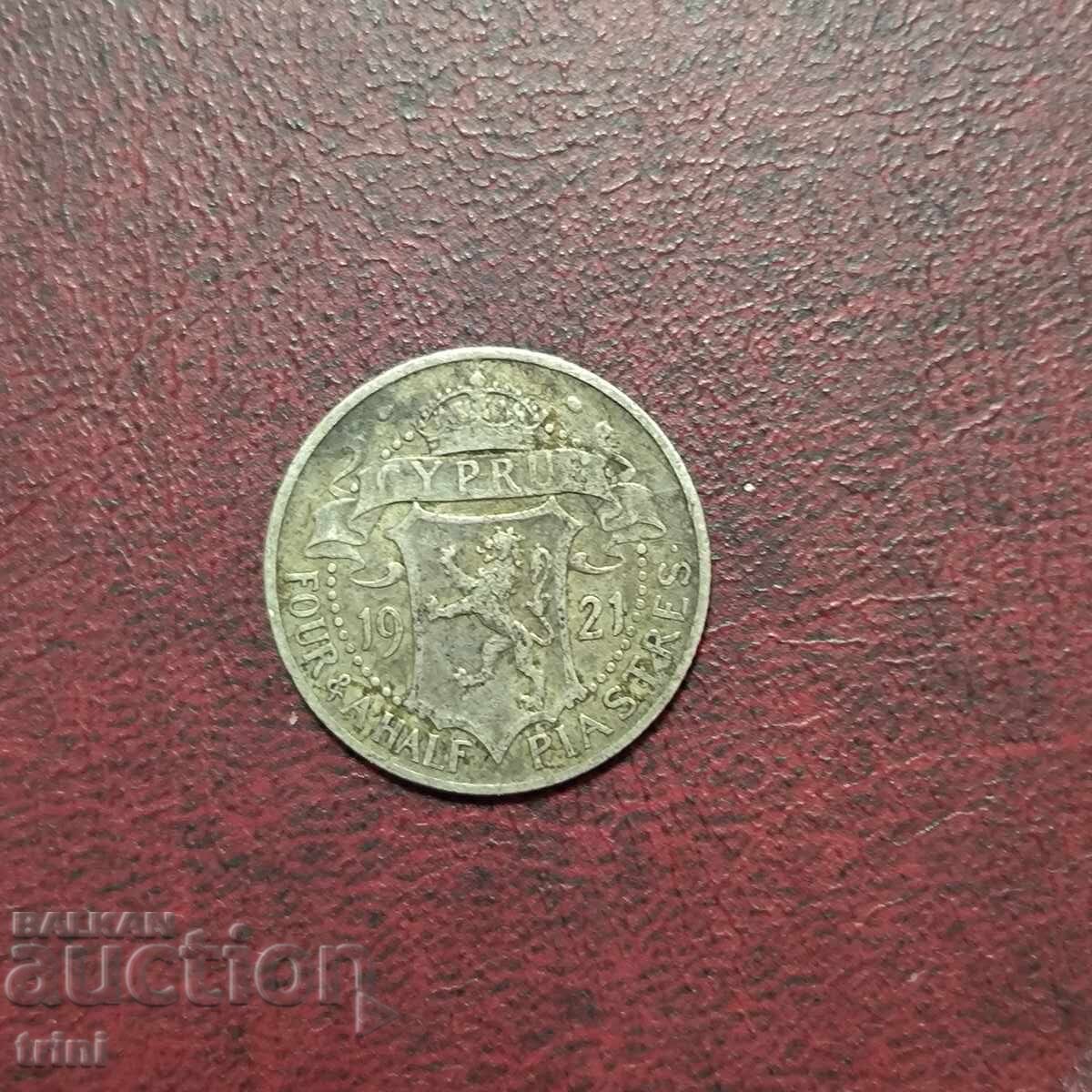 Κύπρος 4½ πιάστρα 1921 George V Κύπρος 4½ πιάστρα 1921 George V