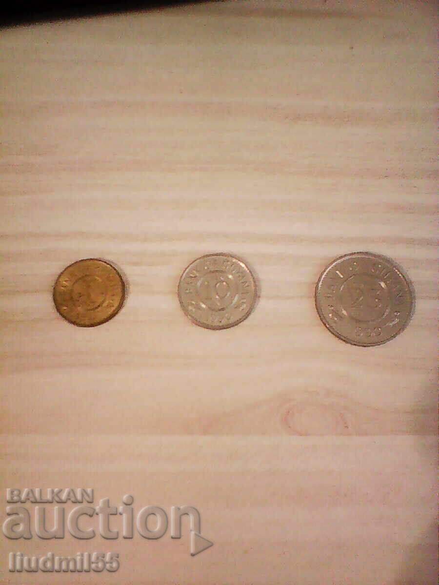 GUYANA 1 10 25 CENȚI 1977 1990
