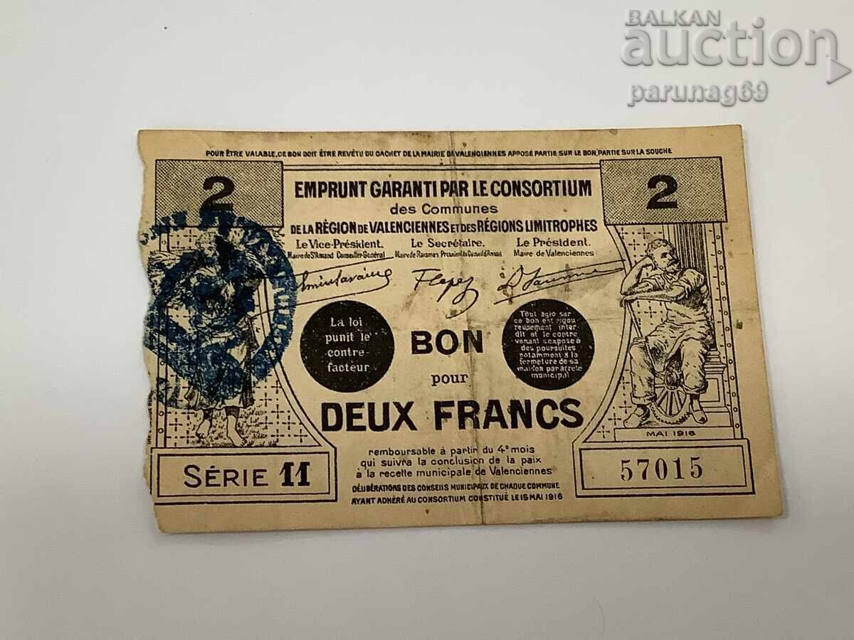France 2 Francs 1916