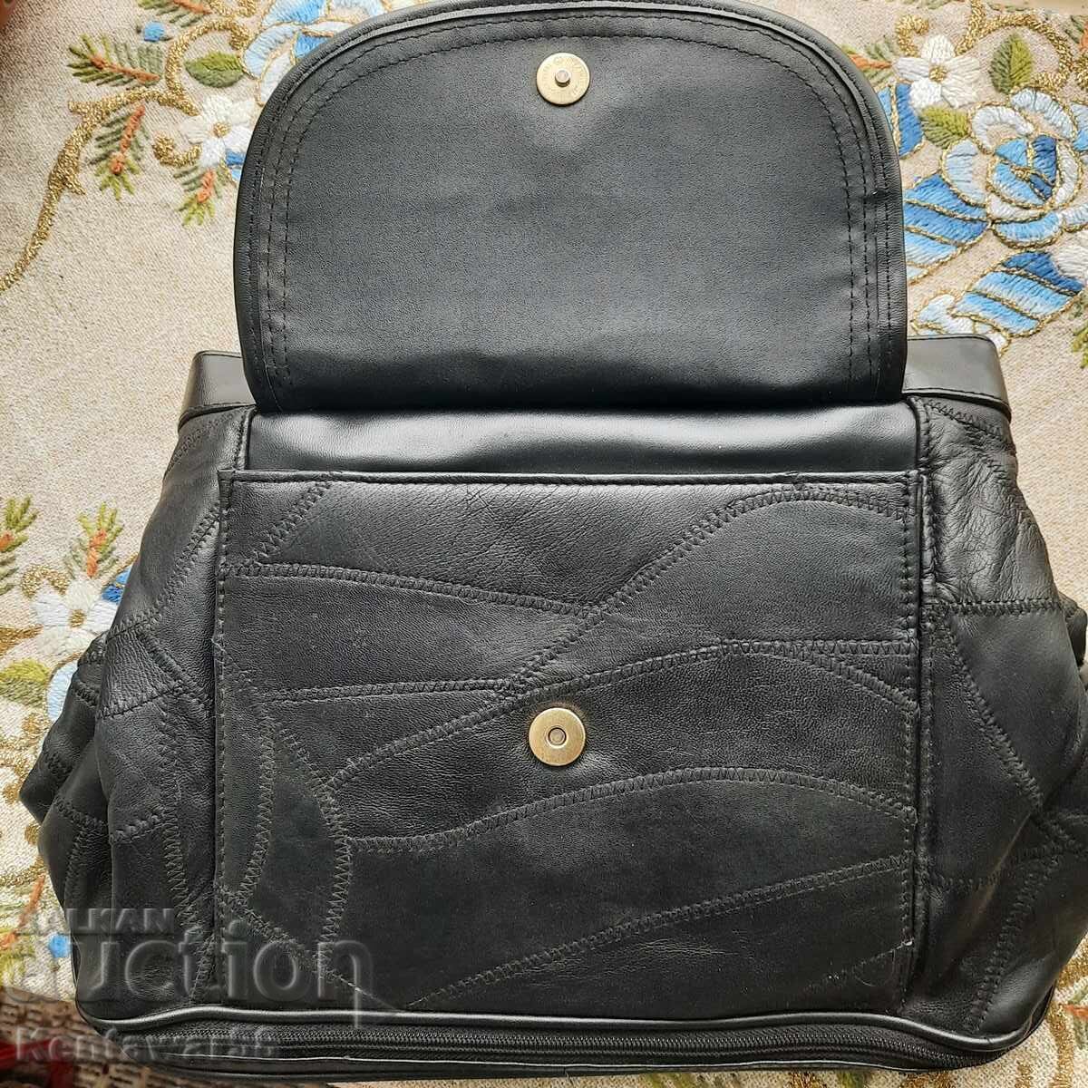 Γυναικεία δερμάτινη τσάντα "KANGAROO" - καινούργια - 7