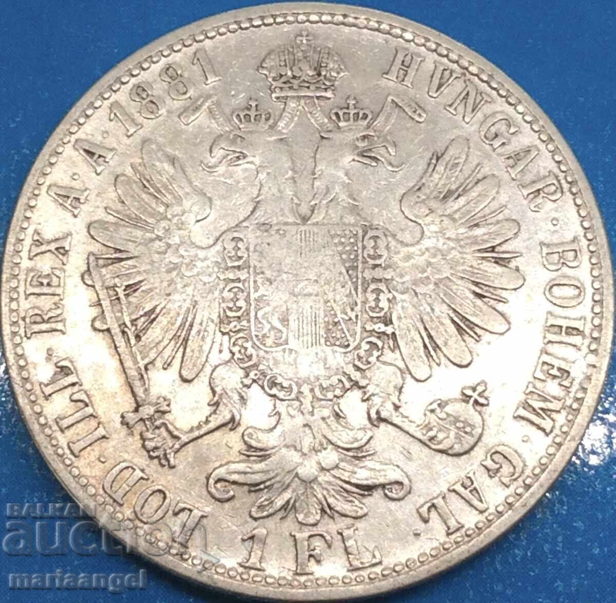 Austria 1 Florin 1881 Franz Joseph Patină de aur cu preț € 32.00 | 62.59 BGN