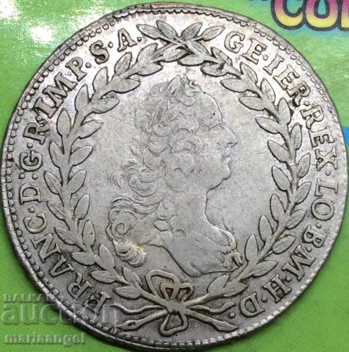 20 kreĭtsari 1763 Austria W - Viena Francisc I argint - rară! - 7