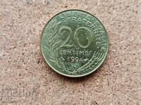 Franța 20 centime, 1994