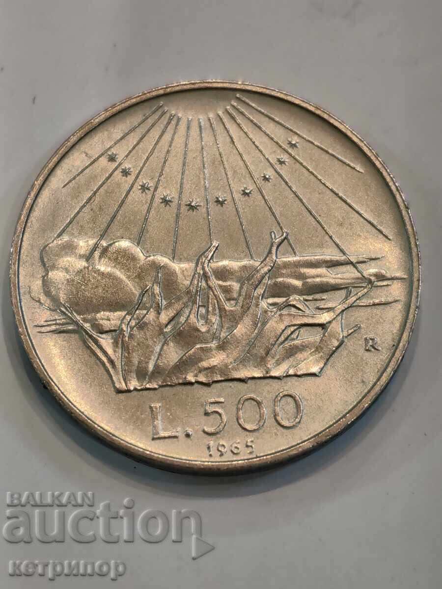 Ιταλία 500 λιρών 1965 ασημένια