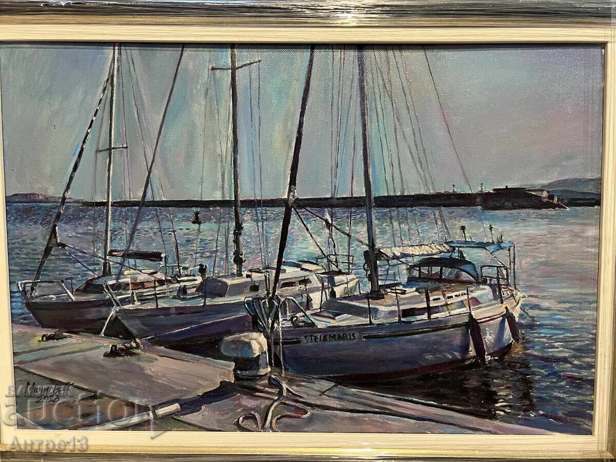 Georgi Mirinchev Painting Harbor 60/40 Georgi Mirinchev Painting Harbor 60/40