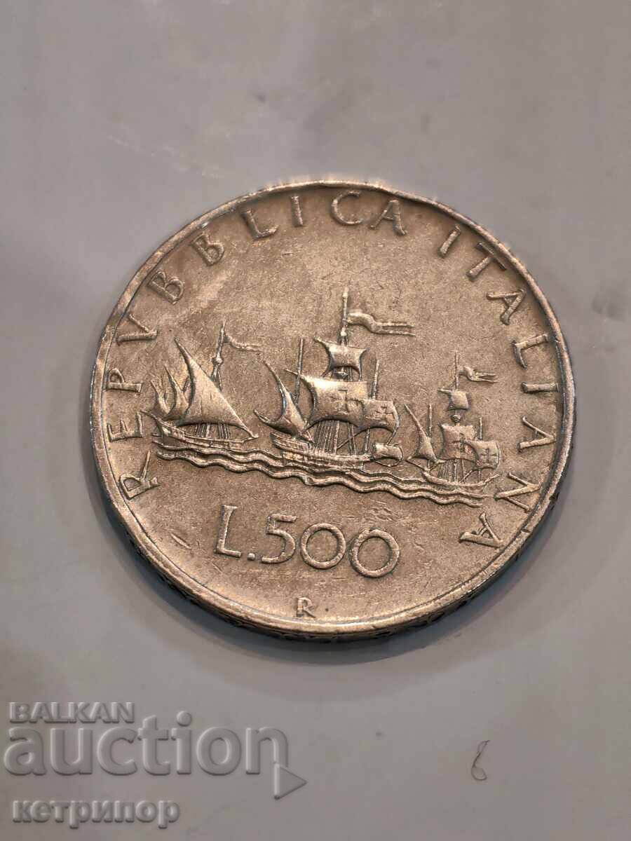 Italia 500 lire 1959 Argint